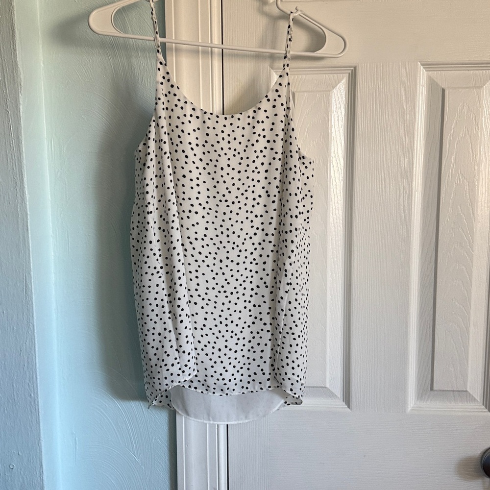 Pink Rose White and Black Polka Dot Camisole - Picture 2 of 2